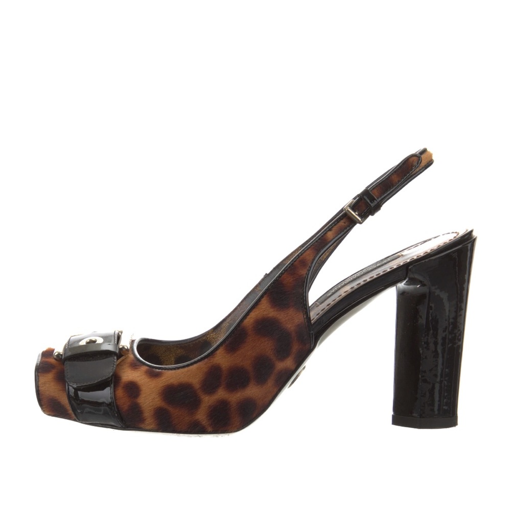 DOLCE AND GABBANA ponyhair slingback leopard pumps (Authentic pre-loved) - Picture 2 of 5